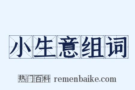 小生意组词是什么意思的图片